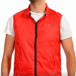 Scuderia Ferrari Men's "Training Breath" Red Full Zip Windbreaker Vest